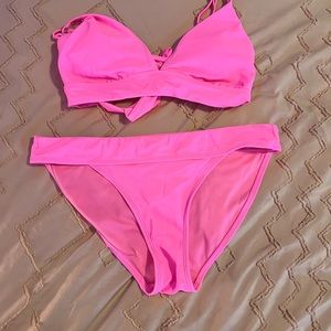 hot pink bikini set